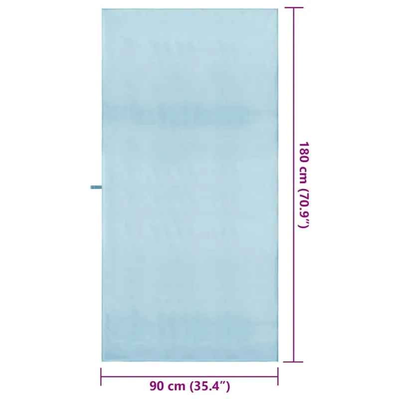 Sportiniai rankšluosčiai 2 pcs Mėlyna 180 x 90 cm