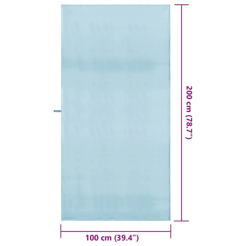 Sportiniai rankšluosčiai 2 pcs Mėlyna 200 x 100 cm