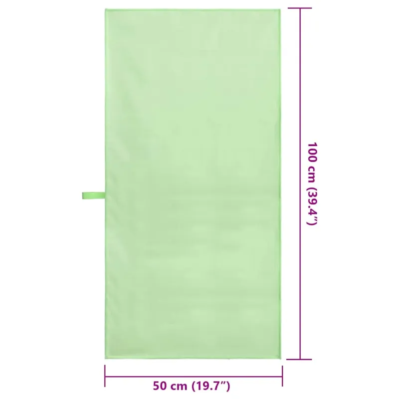 Sportiniai rankšluosčiai 2 pcs Žalia 100 x 50 cm