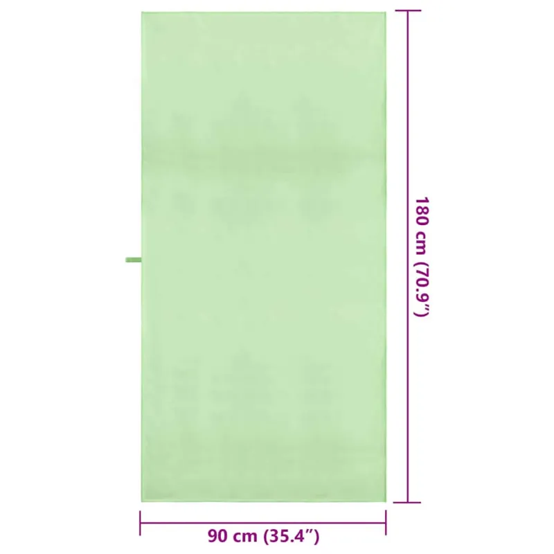 Sportiniai rankšluosčiai 2 pcs Žalia 180 x 90 cm
