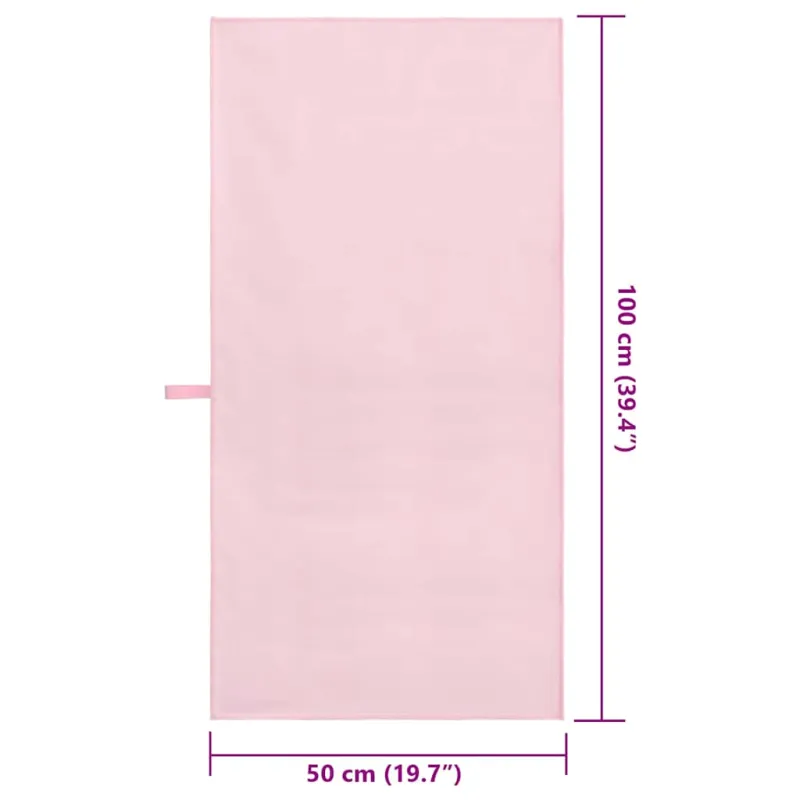 Sportiniai rankšluosčiai 2 pcs Rožinė 100 x 50 cm