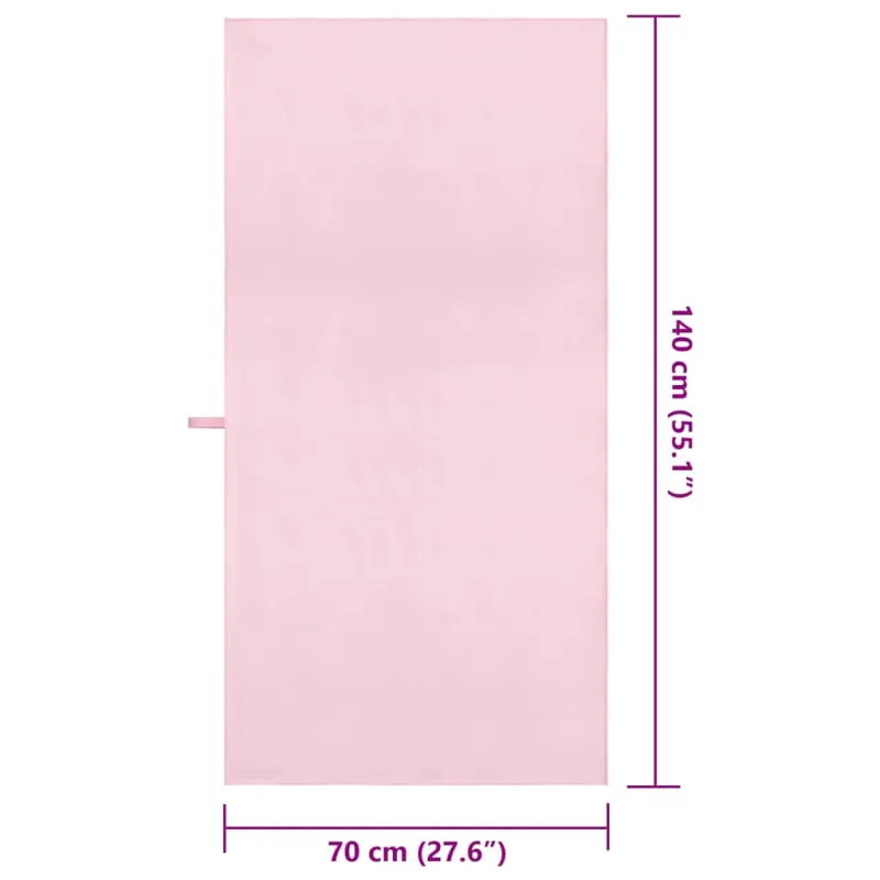 Sportiniai rankšluosčiai 2 pcs Rožinė 140 x 70 cm