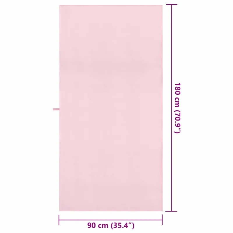 Sportiniai rankšluosčiai 2 pcs Rožinė 180 x 90 cm