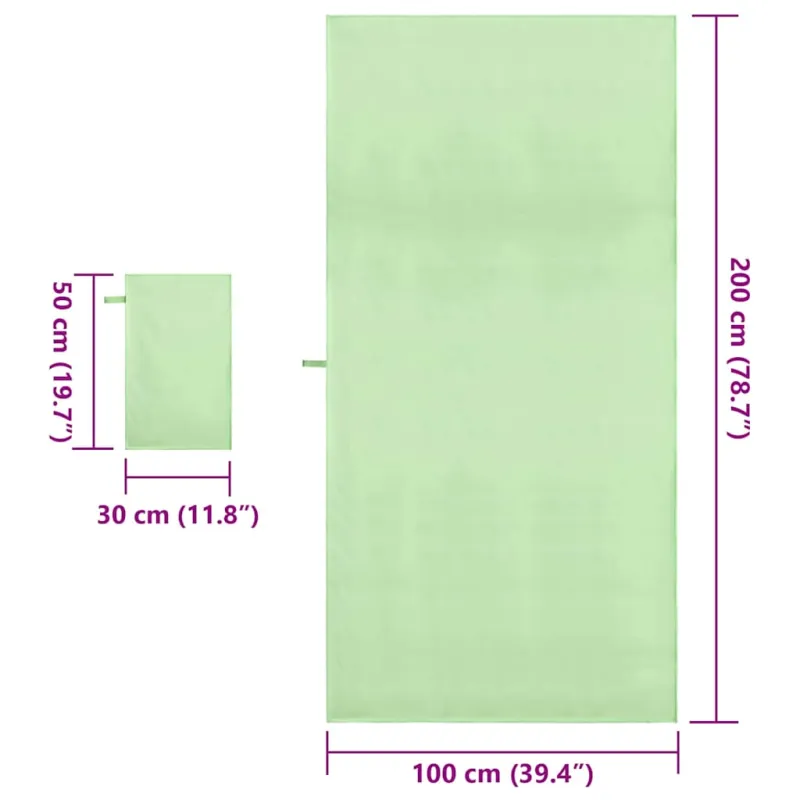 Sporto rankšluosčių rinkinys 2 pcs Žalia audinys