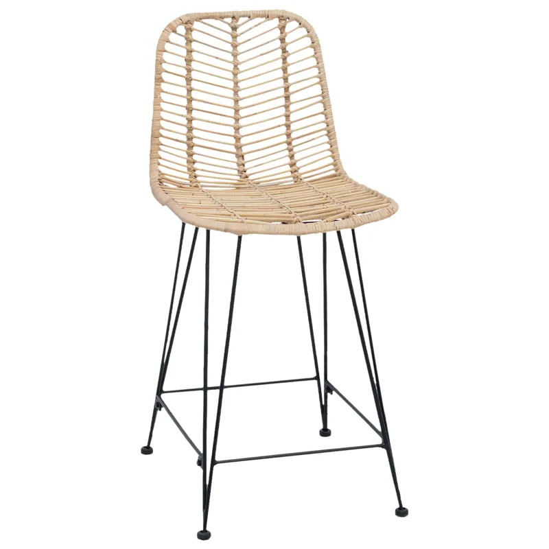 Baro Kėdė 2 pcs 44,5 x 54,5 x 97,5 cm Ratanas ir Geležis