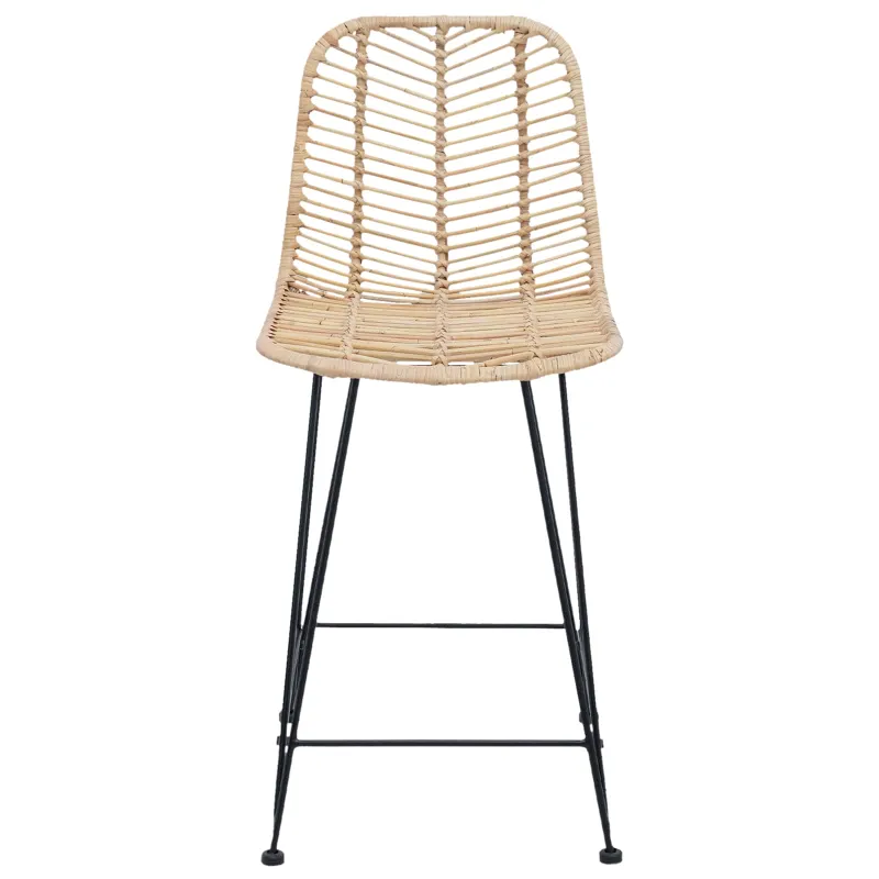 Baro Kėdė 2 pcs 44,5 x 54,5 x 97,5 cm Ratanas ir Geležis