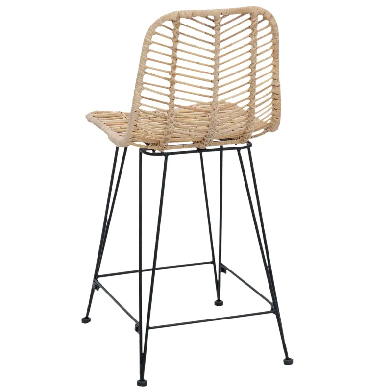Baro Kėdė 2 pcs 44,5 x 54,5 x 97,5 cm Ratanas ir Geležis