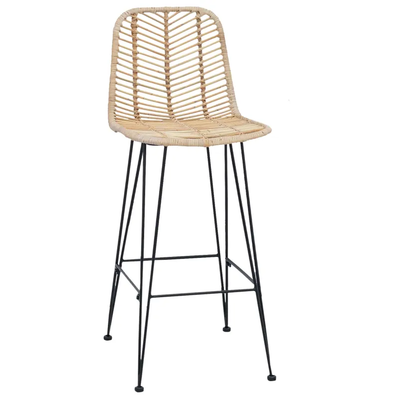 Baro Kėdė 2 pcs 44 x 52 x 111 cm Ratanas ir Geležis