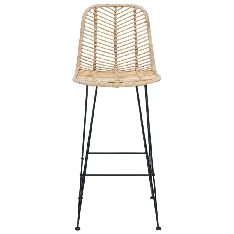 Baro Kėdė 2 pcs 44 x 52 x 111 cm Ratanas ir Geležis