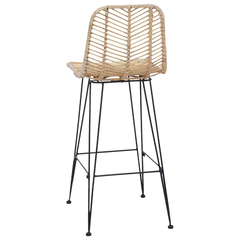 Baro Kėdė 2 pcs 44 x 52 x 111 cm Ratanas ir Geležis