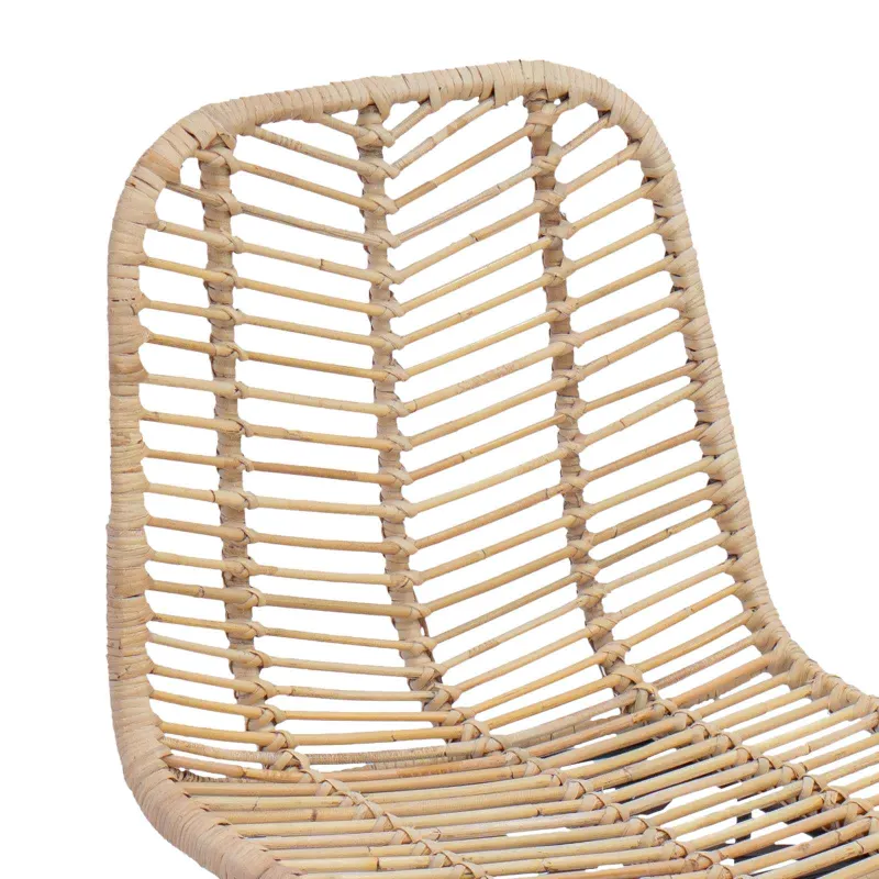Baro Kėdė 2 pcs 44 x 52 x 111 cm Ratanas ir Geležis