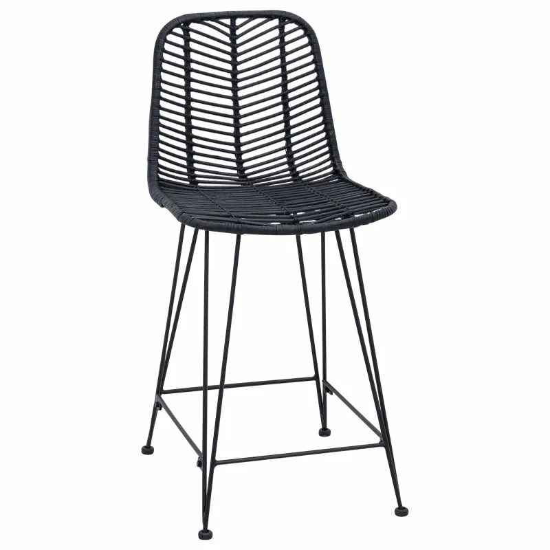 Baro Kėdė 2 pcs 44,5 x 54,5 x 97,5 cm Ratanas ir Geležis