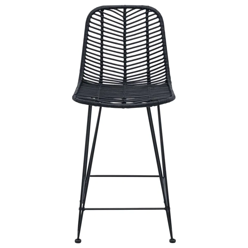Baro Kėdė 2 pcs 44,5 x 54,5 x 97,5 cm Ratanas ir Geležis