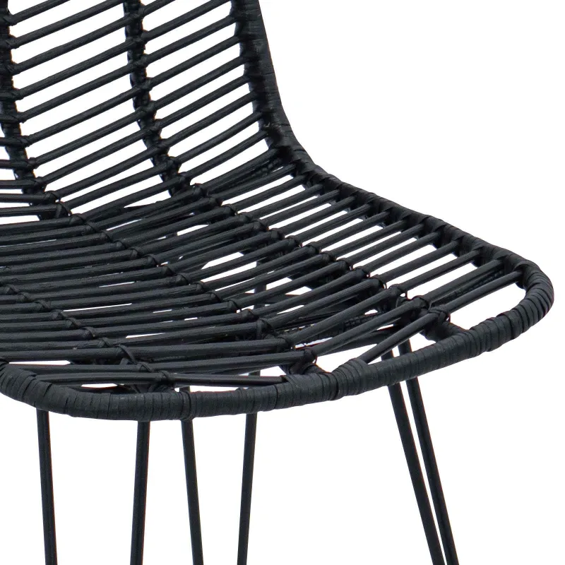 Baro Kėdė 2 pcs 44,5 x 54,5 x 97,5 cm Ratanas ir Geležis