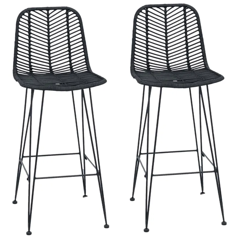 Baro Kėdė 2 pcs 44 x 52 x 111 cm Ratanas ir Geležis
