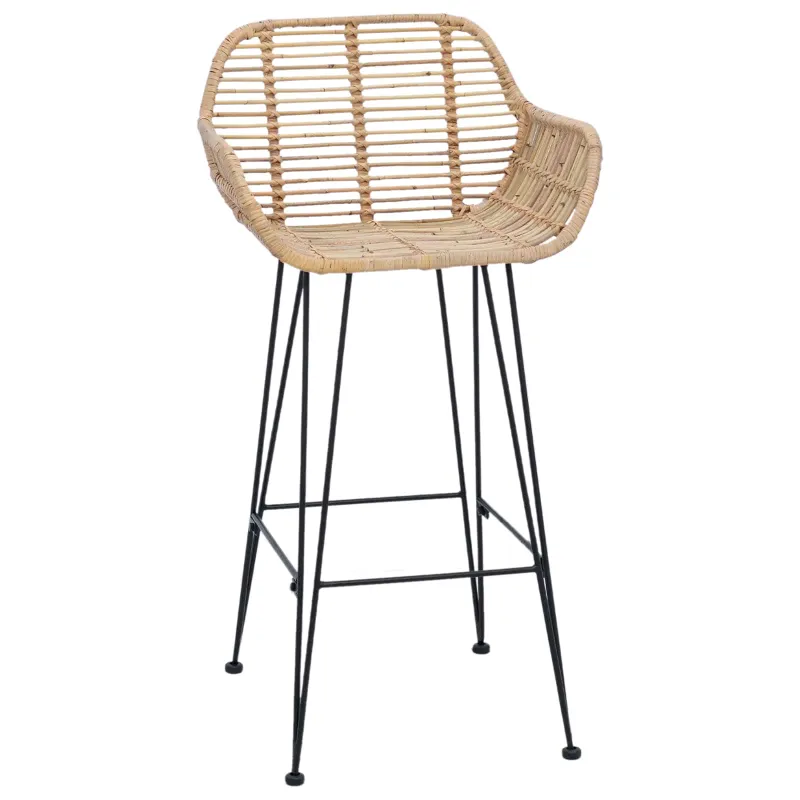 Baro Kėdė 2 pcs 55 x 52 x 92 cm Ratanas ir Geležis