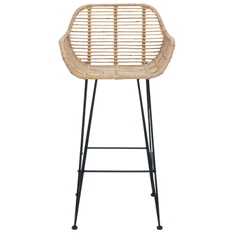 Baro Kėdė 2 pcs 55 x 52 x 92 cm Ratanas ir Geležis