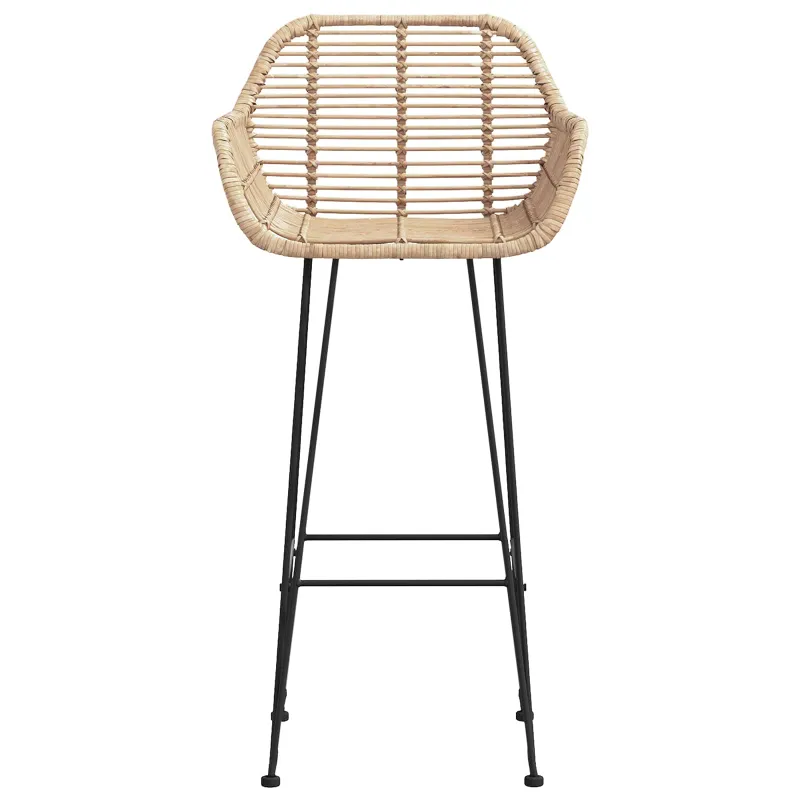 Baro Kėdė 2 pcs 55 x 52 x 105 cm Ratanas ir Geležis