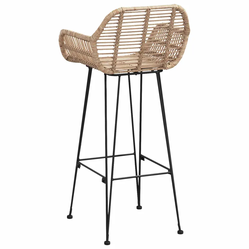 Baro Kėdė 2 pcs 55 x 52 x 105 cm Ratanas ir Geležis