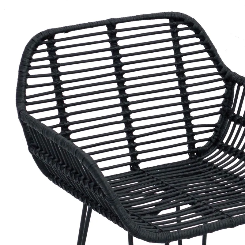Baro Kėdė 2 pcs 55 x 52 x 92 cm Ratanas ir Geležis