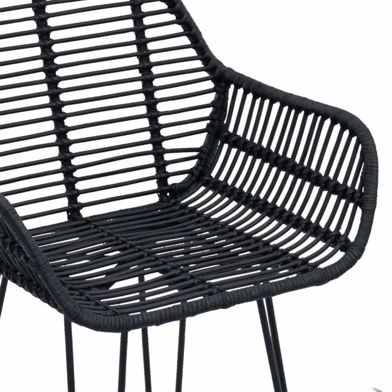 Baro Kėdė 2 pcs 55 x 52 x 92 cm Ratanas ir Geležis