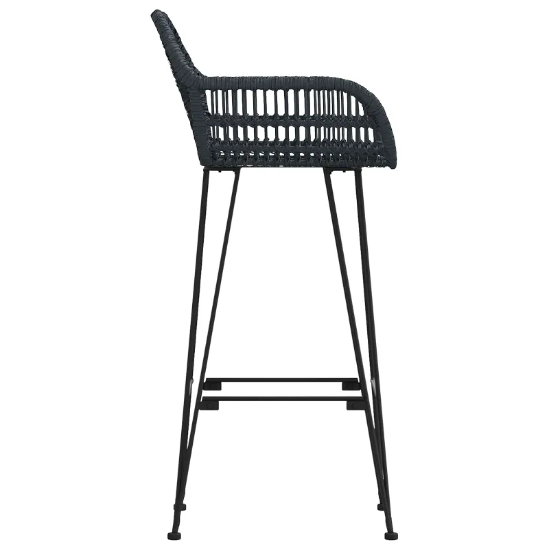 Baro Kėdė 2 pcs 55 x 52 x 105 cm Ratanas ir Geležis