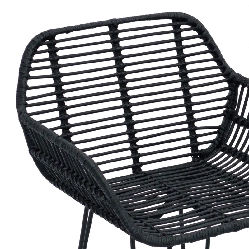 Baro Kėdė 2 pcs 55 x 52 x 105 cm Ratanas ir Geležis