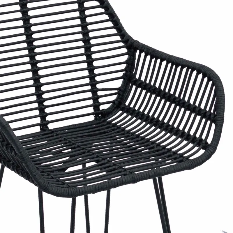 Baro Kėdė 2 pcs 55 x 52 x 105 cm Ratanas ir Geležis