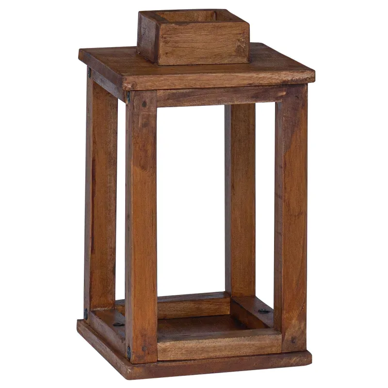 Žibintas 3 pcs Natūrali Mahogany Medis