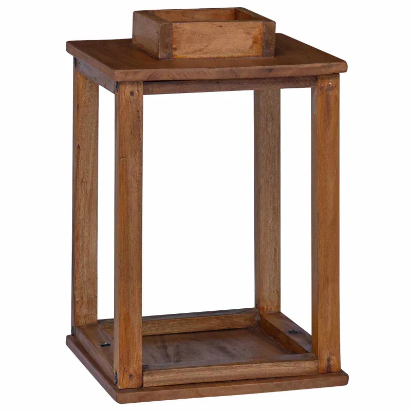 Žibintas 3 pcs Natūrali Mahogany Medis