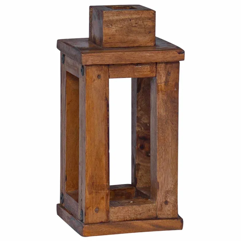Žibintas 3 pcs Natūrali Mahogany Medis