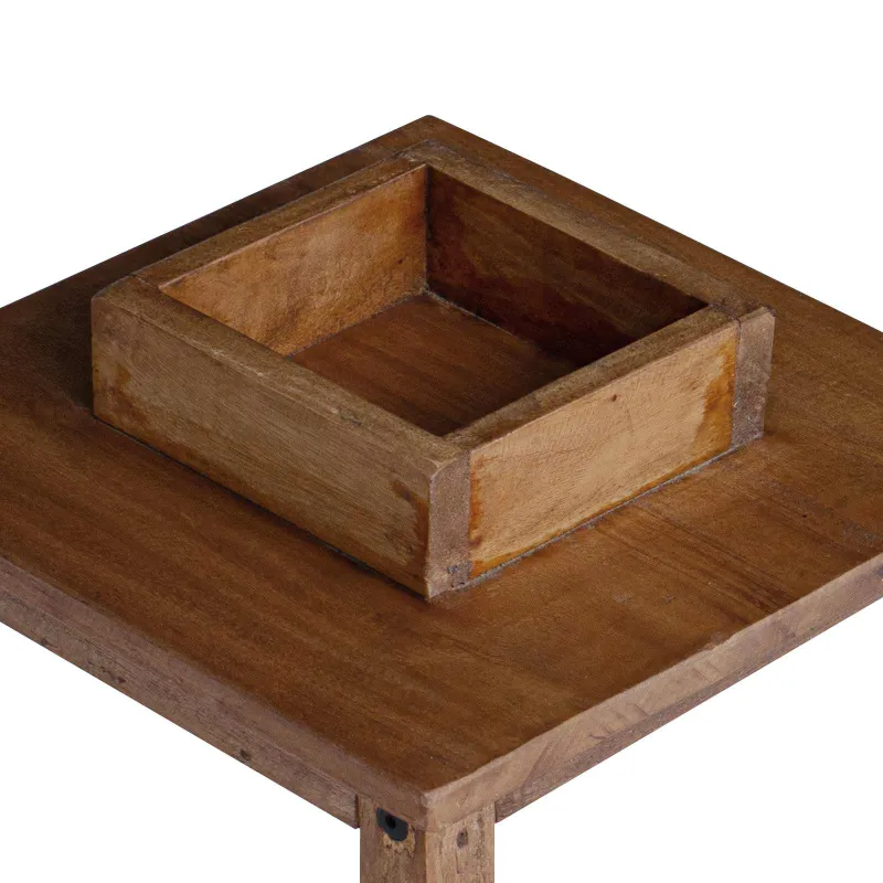 Žibintas 3 pcs Natūrali Mahogany Medis
