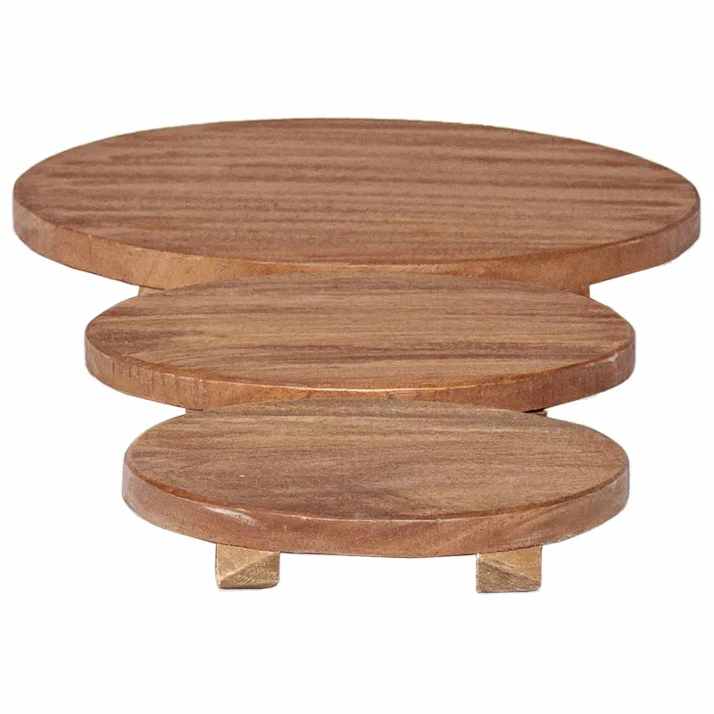 Vazonų stalas 3 pcs Ruda Mahogany Medis
