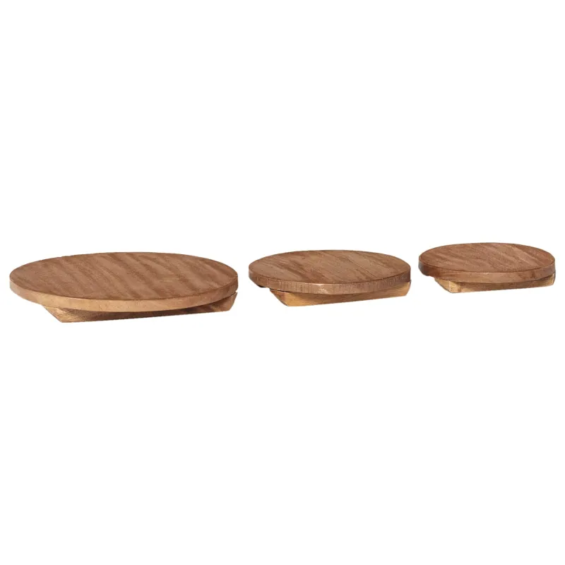 Vazonų stalas 3 pcs Ruda Mahogany Medis
