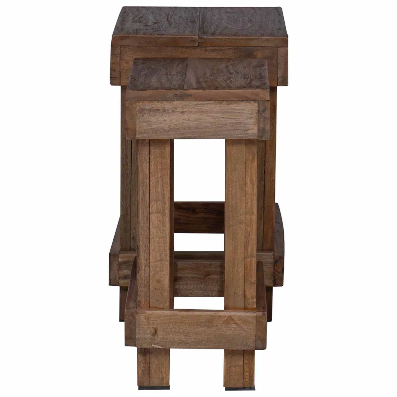 Augalų stovas 2 pcs Ruda 70 x 11 x 27 cm Mahogany Medis