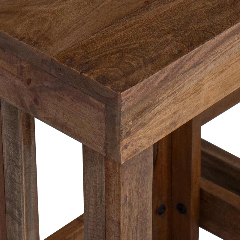 Augalų stovas 2 pcs Ruda 70 x 11 x 27 cm Mahogany Medis