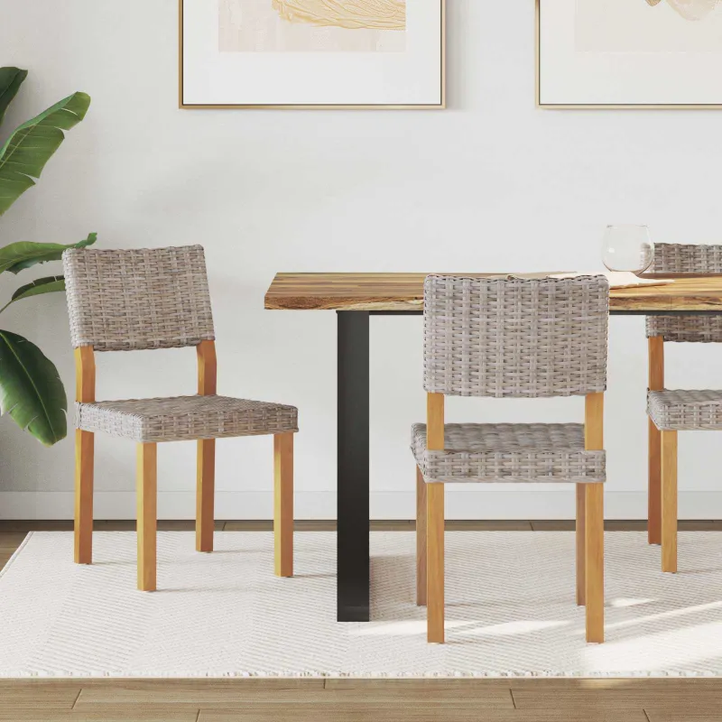 Valgomasis krėslas 2 pcs Kubu ratanas Kubu pilka
