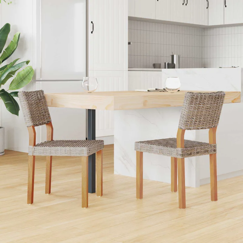 Valgomasis krėslas 2 pcs Kubu ratanas Kubu pilka