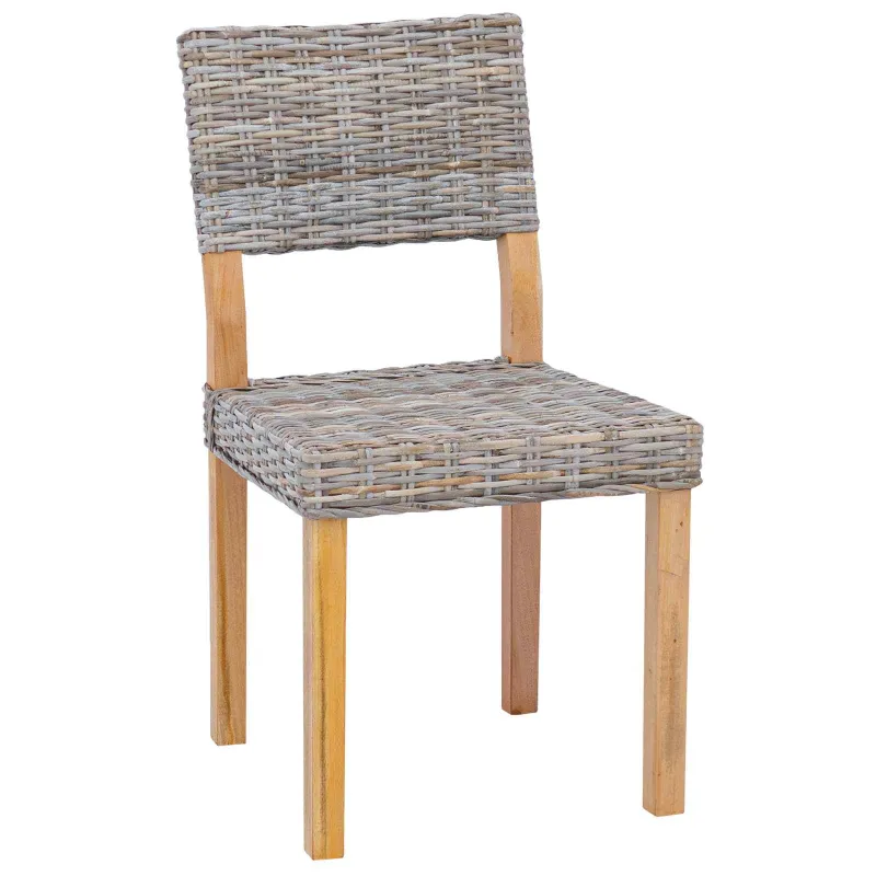 Valgomasis krėslas 2 pcs Kubu ratanas Kubu pilka