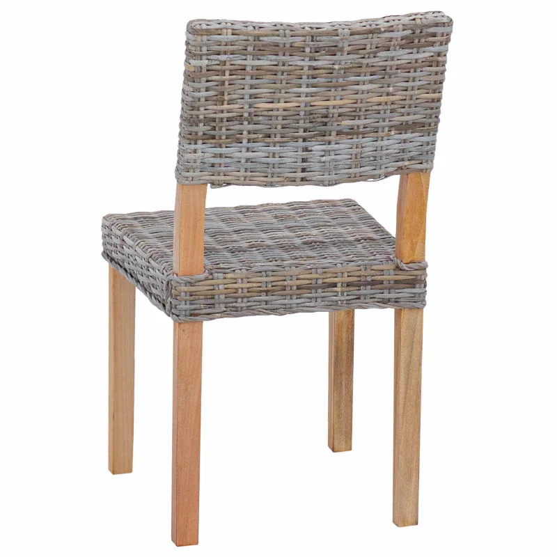 Valgomasis krėslas 2 pcs Kubu ratanas Kubu pilka