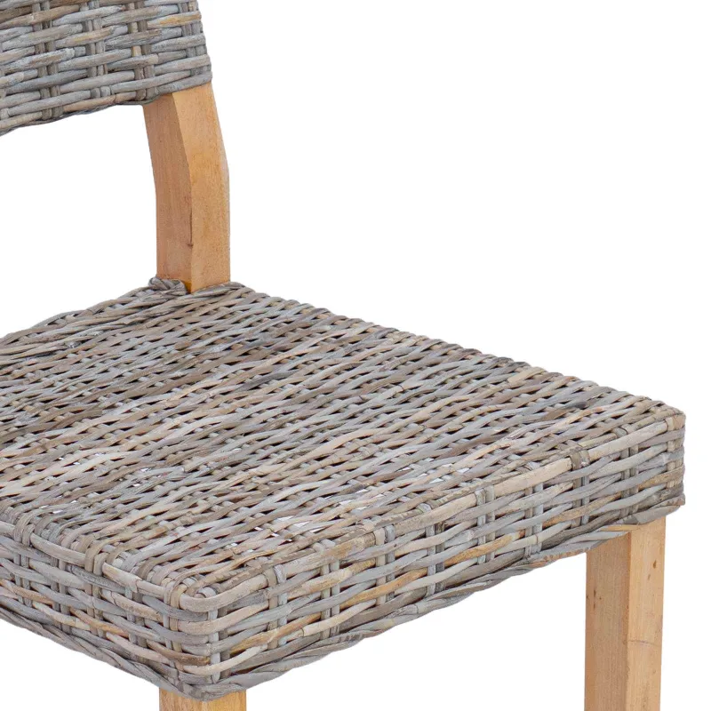 Valgomasis krėslas 2 pcs Kubu ratanas Kubu pilka