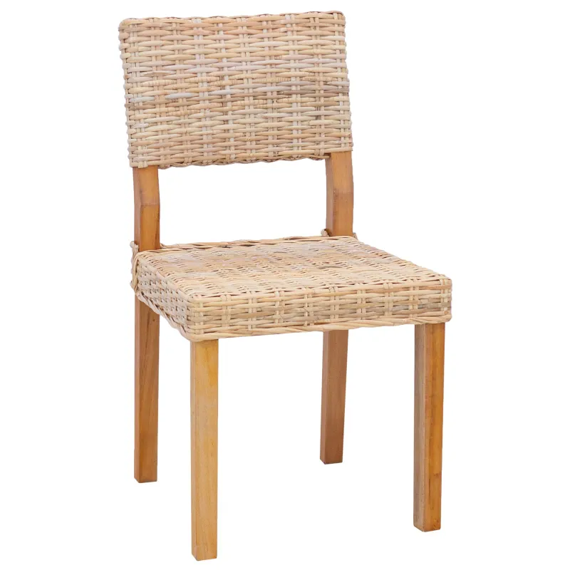 Valgomasis krėslas 2 pcs Kubu ratanas Natūrali 46 x 55 x 84 cm