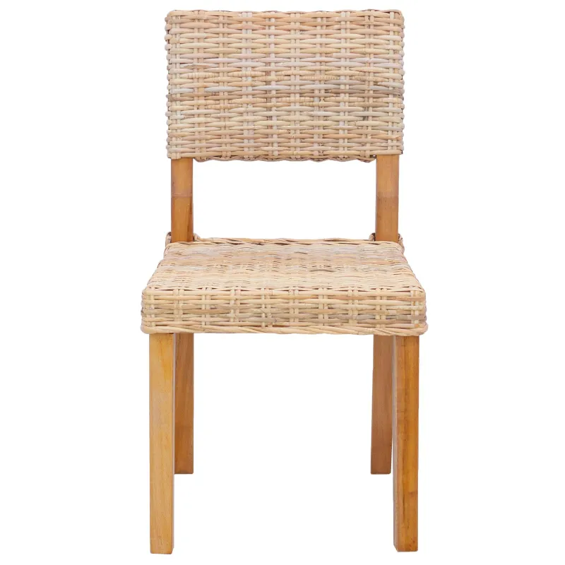 Valgomasis krėslas 2 pcs Kubu ratanas Natūrali 46 x 55 x 84 cm