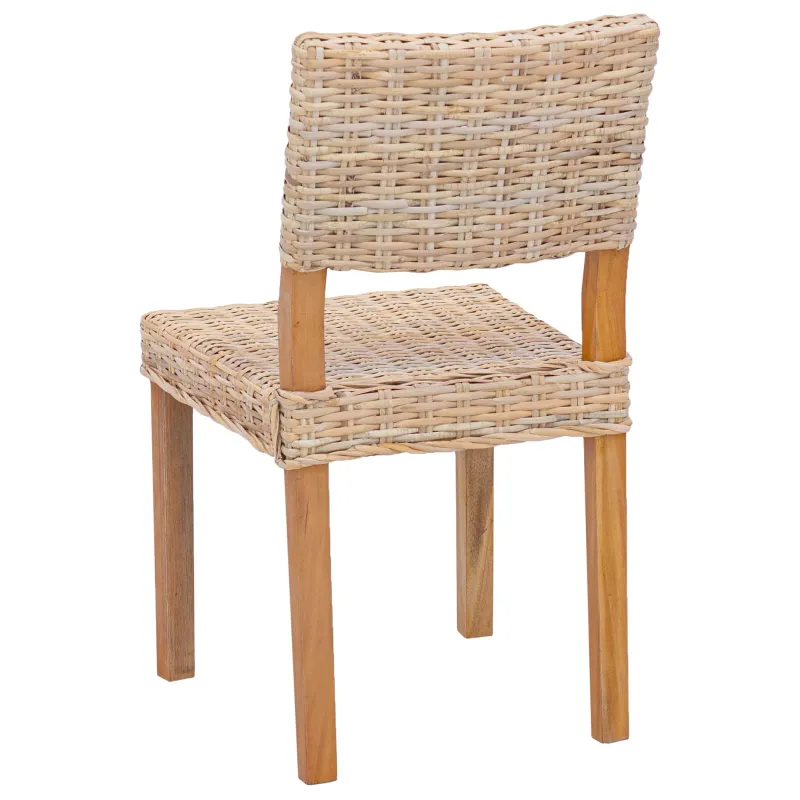 Valgomasis krėslas 2 pcs Kubu ratanas Natūrali 46 x 55 x 84 cm