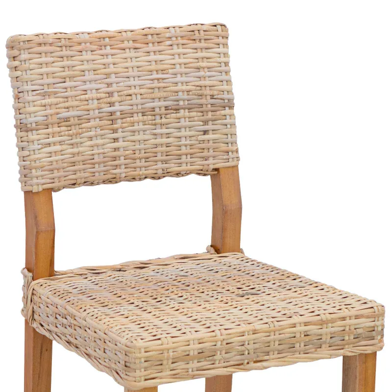Valgomasis krėslas 2 pcs Kubu ratanas Natūrali 46 x 55 x 84 cm