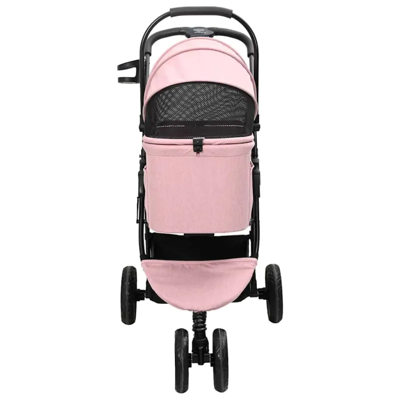 Sulankstomas augintinio vežimėlis Rožinė 78 x 54 x 101 cm