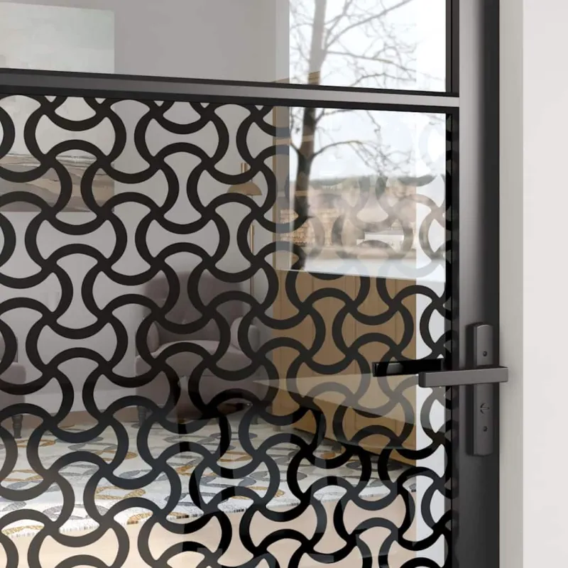 Stiklinės durys „Fretwork“ Juoda 83 x 3,5 x 201,5 cm Aliuminis