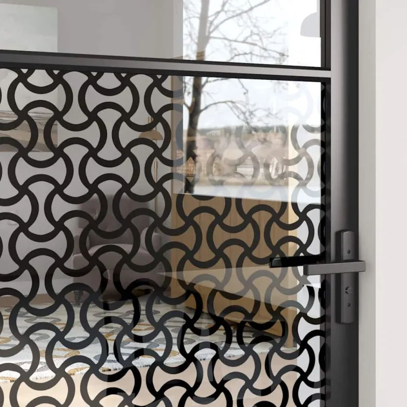 Stiklinės durys „Fretwork“ Juoda 93 x 3,5 x 201,5 cm Aliuminis