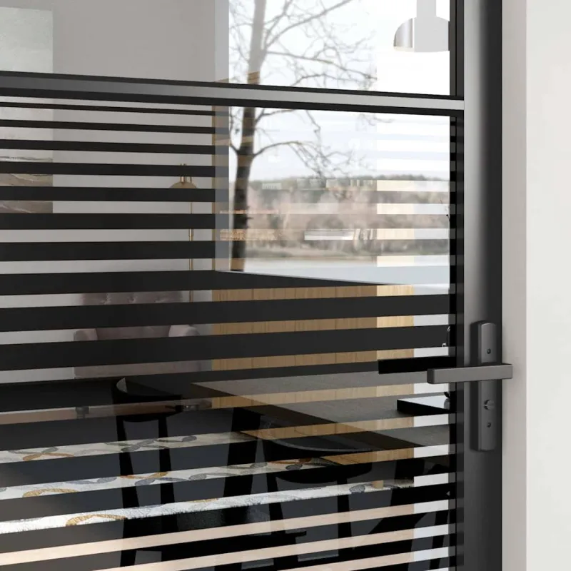 Stiklinės durys Juoda 102,5 x 3,5 x 201,5 cm Aliuminis