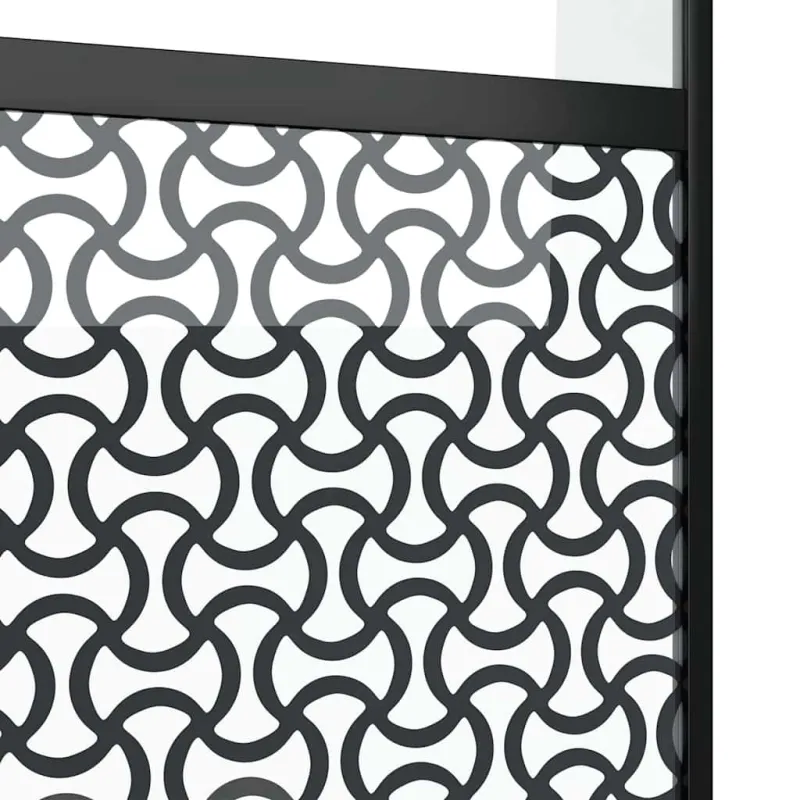 Stiklinės durys „Fretwork“ Juoda 90 x 2 x 205 cm Aliuminis